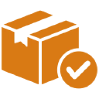 Package with checkmark icon