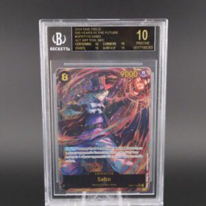 A graded Shofu Pokémon card with a perfect score of 10.