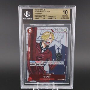 Graded anime trading card featuring a character with blonde hair and a red outfit.