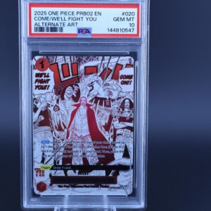 Rare 2002 One Piece manga cover graded PSA GEM MT 10.