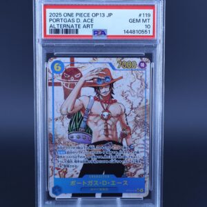 Rare muscular warrior character card encased in protective slab.
