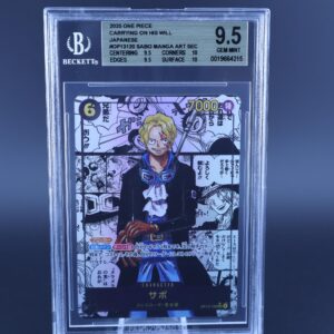 Graded manga card featuring a character with blonde hair and intricate design.