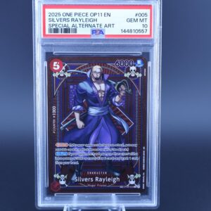 Graded 2023 Ken Griffey Jr. baseball card in protective case.
