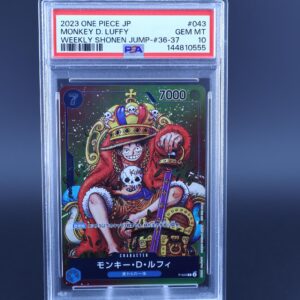 Rare 2023 One Piece Japanese trading card graded PSA 10 Gem Mint.