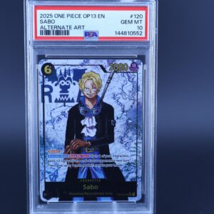 Rare 2018 One Piece Oden card in protective case.
