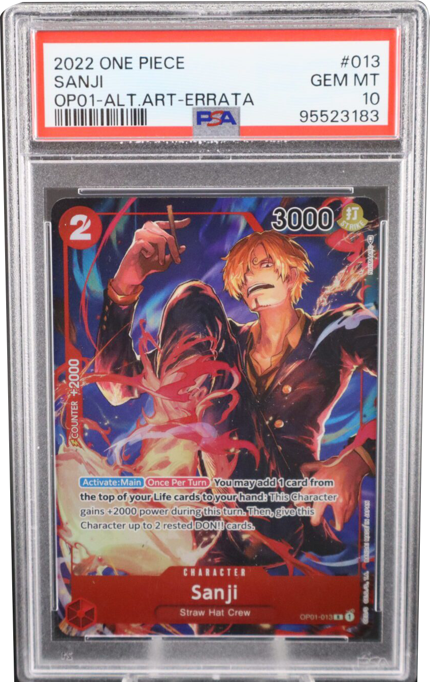 Graded Bleach trading card featuring Ichigo Kurosaki with vibrant flames and dynamic pose.