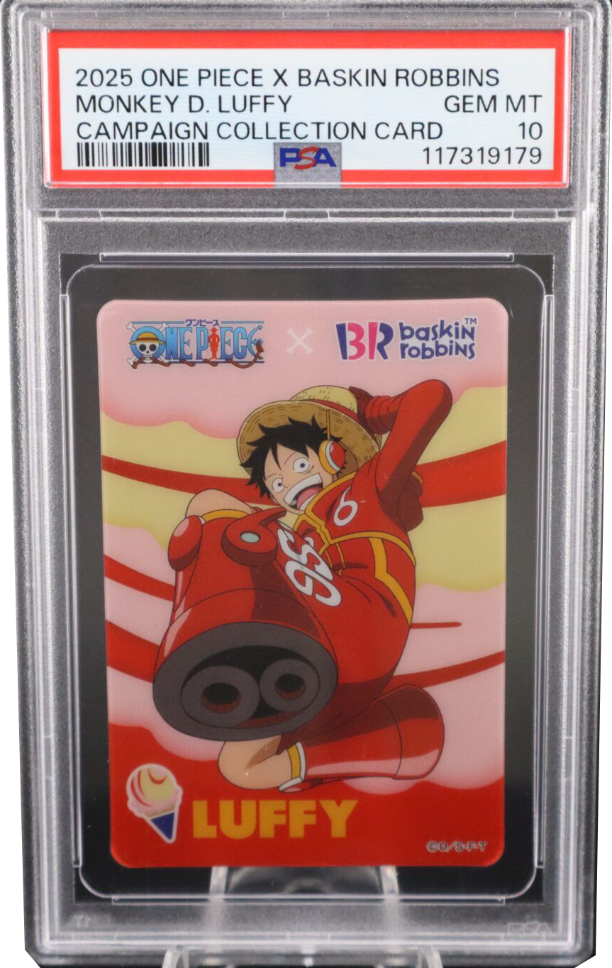 A collectible card featuring an animated character in red with a pig nose design.